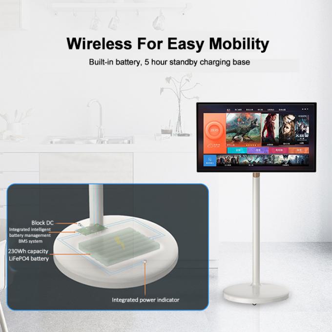 거부 21.5/27/32 인치 휴대용 터치 스크린 TV 350cd/M2 AC100-240V 용량 터치 4