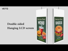 실내 백색 거치된 43 인치 디지털 방식으로 거는 LCD 스크린 매우 얇은 이중 편들어진 천장