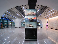 바닥 서 있는 디지털 사이니지 화이트 4K 실내 수직 토템 LCD 광고 플레이어