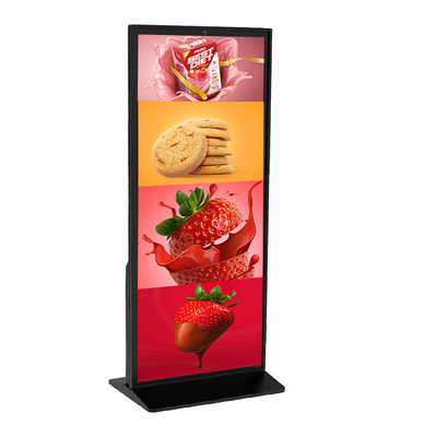 OEM 바닥 서있는 디지털 사이니지 75 인치 터치 스크린 키오스크 4K LCD 디스플레이