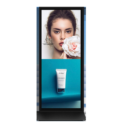 VETO 65 75 인치 커스텀 사이즈 풀 스크린 디지털 사이니지 4k 실내 LCD 광고 키오스크 수직 토템