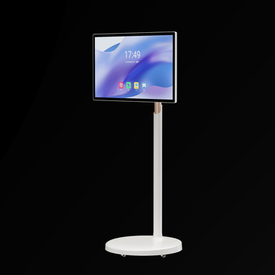 VETO 무선 휴대용 TV On Wheels 안드로이드 회전 가능한 FHD 터치 스크린 디스플레이