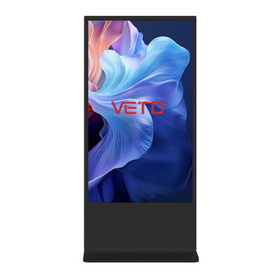 품질 VETO 32-86 인치 바닥 서 있는 디지털 사이니지 4K 해상도 안드로이드 OS 및 인프라 레드 터치 공장
