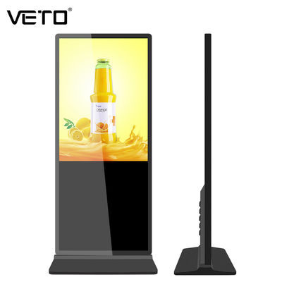 VETO 43 인치 LCD 바닥 서식 안드로이드 비디오 LCD 광고 플레이어 실내 토템