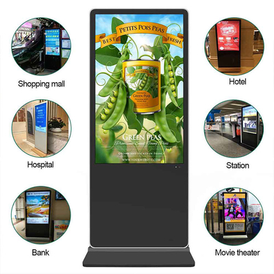Floor standing digital signage 43 49 55 inch android video lcd advertising player kiosk vertical totem